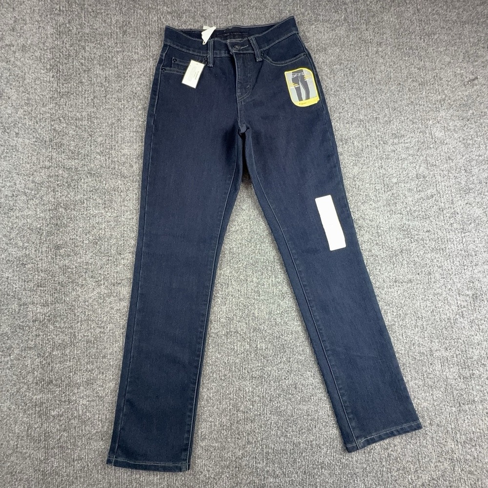 Levi's Perfectly Slimming 512 Jeans Womens 4P Blue Rinse Mid Rise Skinny Stretch